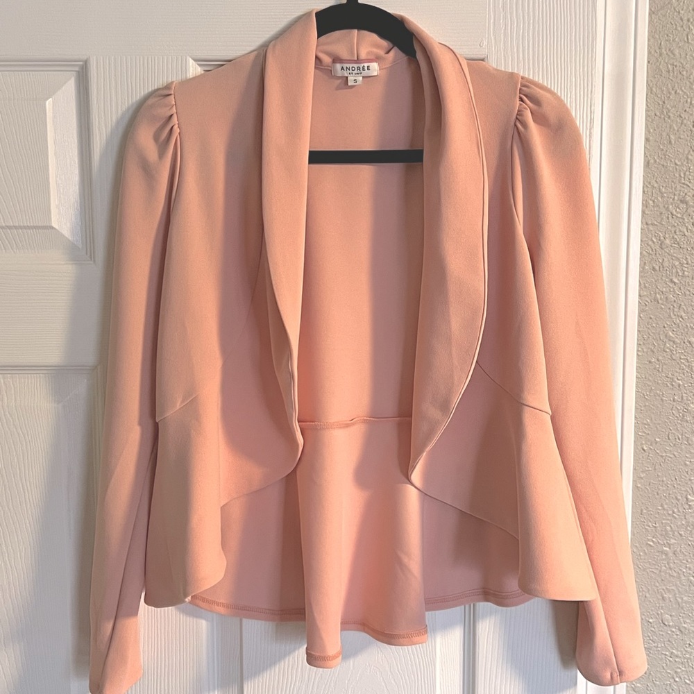 Blush colored peplum blazer. Worn once